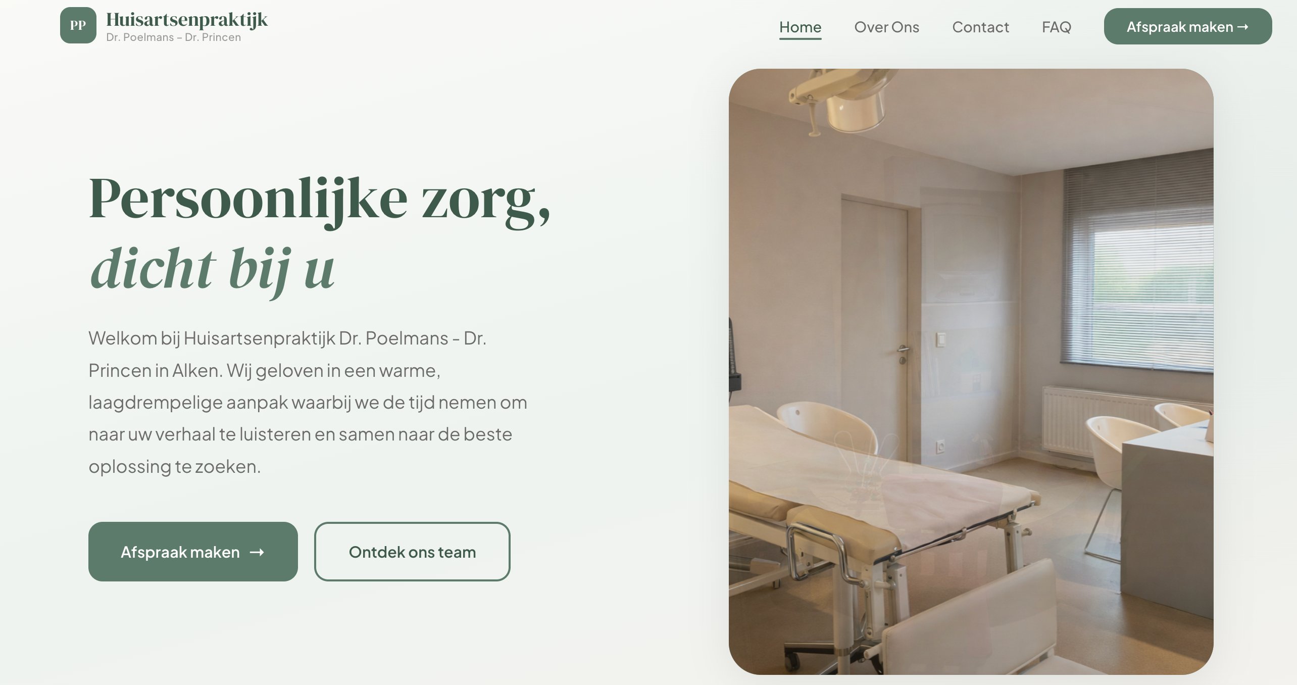 Huisartsenpraktijk Dr. Poelmans website