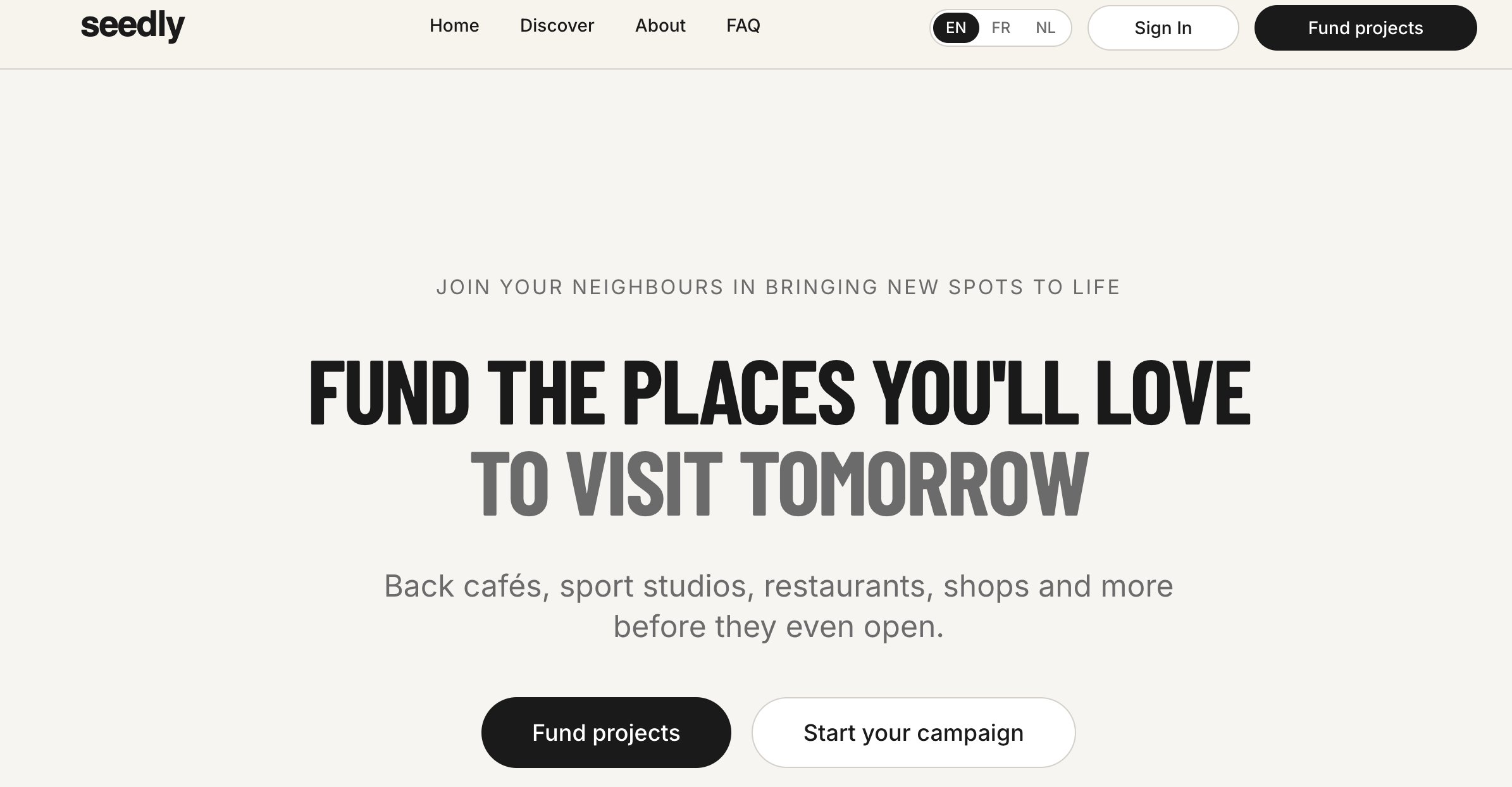 Seedly Brussels website